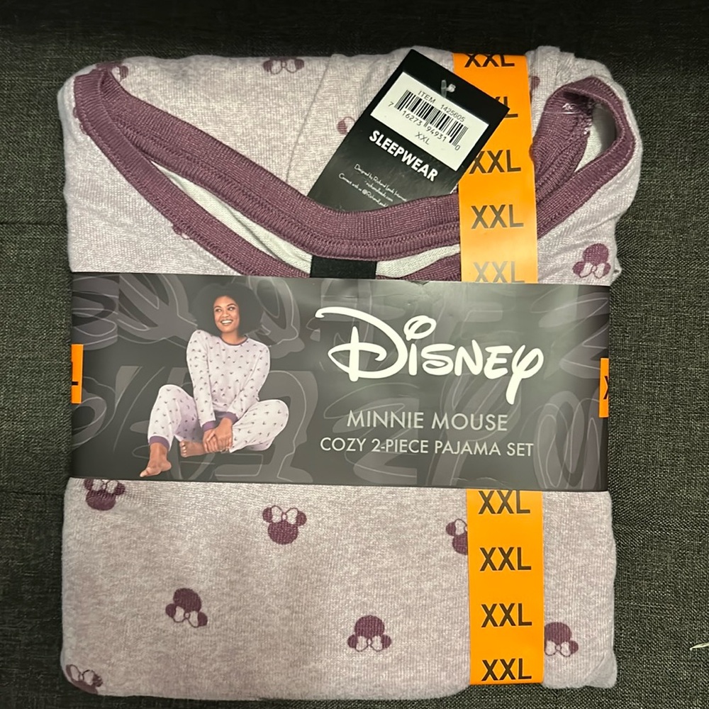 BRAND NEW WITH TAGS DISNEY MINNIE COZY 2 PIECE PAJAMA SET